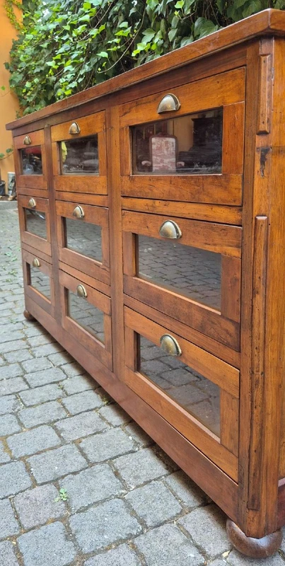 Antique walnut pasta chest of drawers