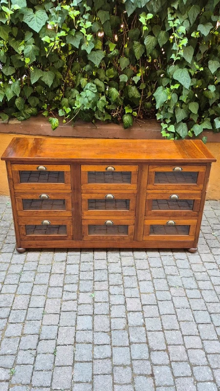 Antique walnut pasta chest of drawers
