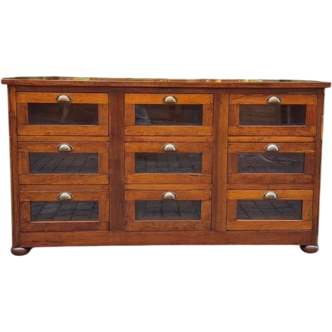 Antique walnut pasta chest of drawers