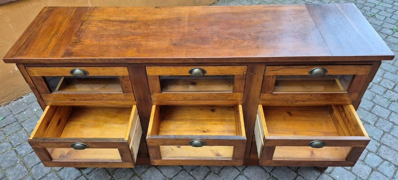 Antique walnut pasta chest of drawers