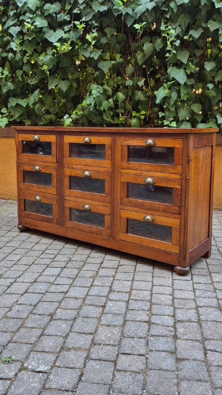 Antique walnut pasta chest of drawers
