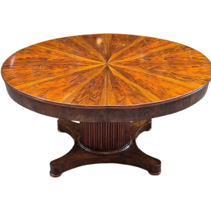 Antique extendable oval table from the Emilia region, Empire style