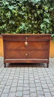 Antique Luigi Filippo-style chest of drawers from Emilia, cappuccino color