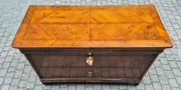 Antique Luigi Filippo-style chest of drawers from Emilia, cappuccino color