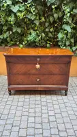Antique Luigi Filippo-style chest of drawers from Emilia, cappuccino color