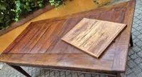Large antique Piedmontese table with spindle legs