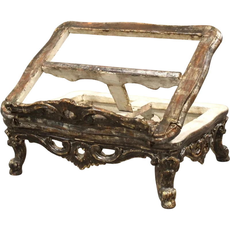 Antique Louis XV tabletop music stand in lacquered wood, 18th century