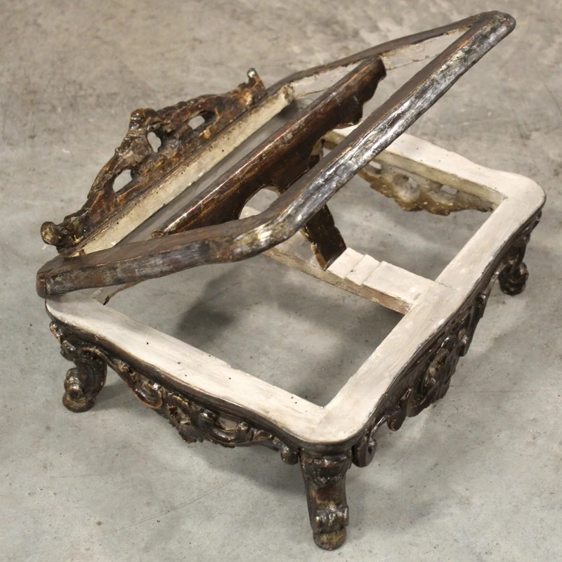 Antique Louis XV tabletop music stand in lacquered wood, 18th century