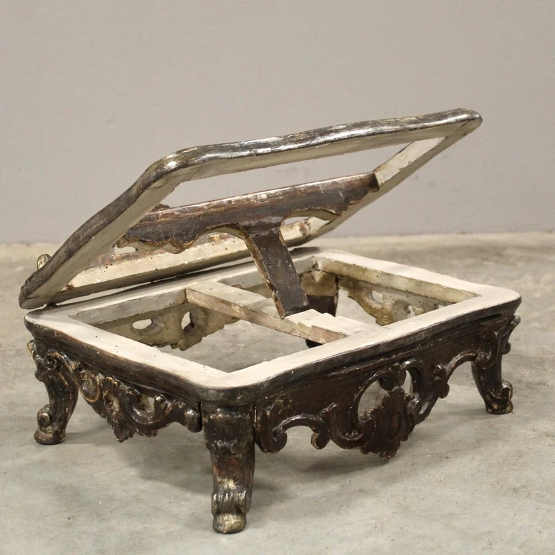Antique Louis XV tabletop music stand in lacquered wood, 18th century