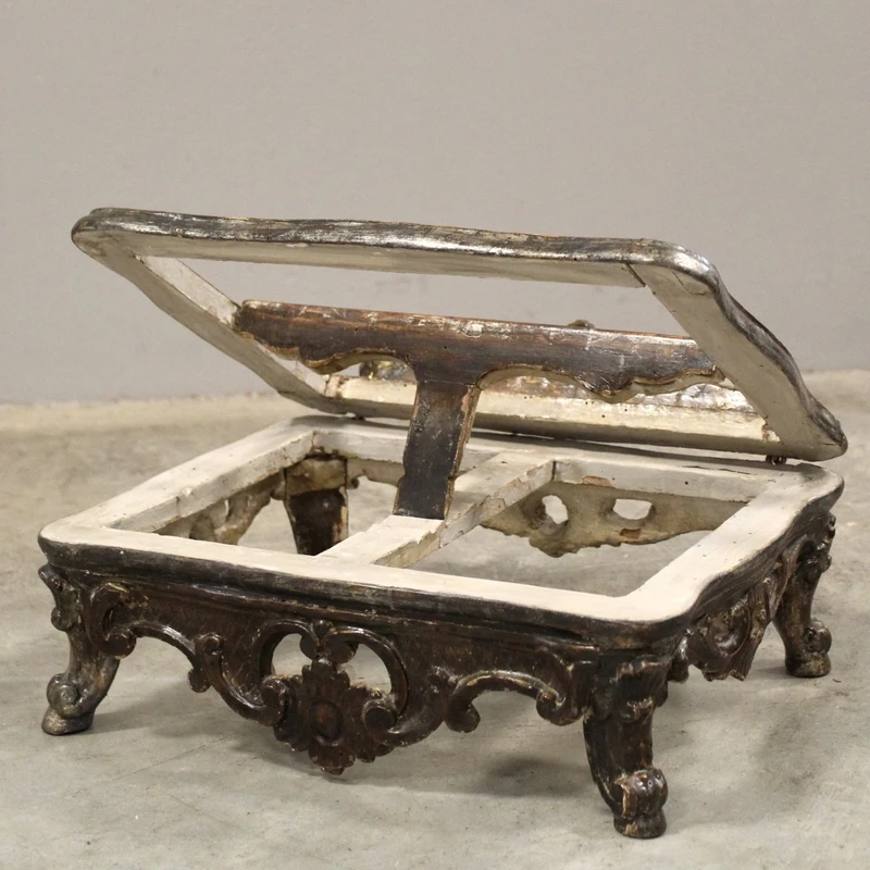 Antique Louis XV tabletop music stand in lacquered wood, 18th century