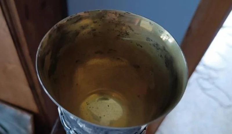 Antique silver chalice with Italian manufacturer's marks, 18th century