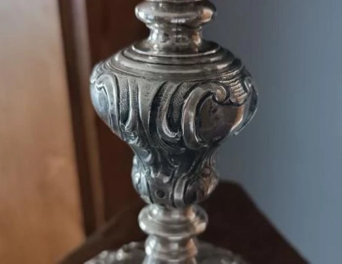 Antique silver chalice with Italian manufacturer's marks, 18th century