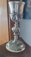 Antique silver chalice with Italian manufacturer's marks, 18th century