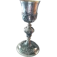 Antique silver chalice with Italian manufacturer's marks, 18th century