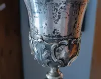 Antique silver chalice with Italian manufacturer's marks, 18th century