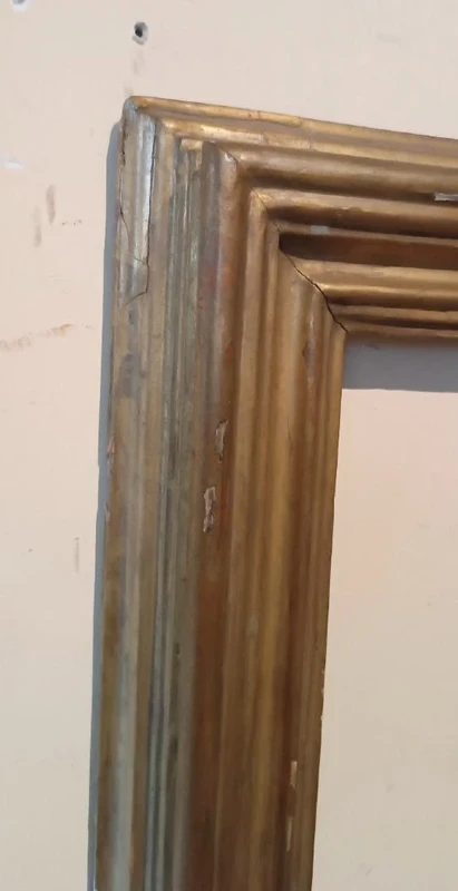 Ancien cadre en bois doré, début du XVIIIe siècle, Italie