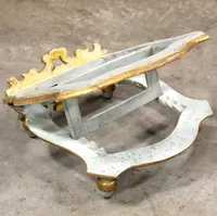 Antico leggio da tavolo in legno laccato e dorato 18°secolo