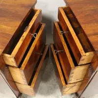 Antique pair of Empire-style walnut chest-of-drawers, 19th century