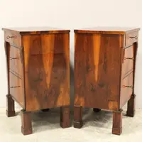 Antique pair of Empire-style walnut chest-of-drawers, 19th century