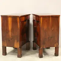 Antique pair of Empire-style walnut chest-of-drawers, 19th century