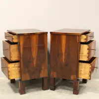 Antique pair of Empire-style walnut chest-of-drawers, 19th century
