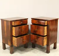 Antique pair of Empire-style walnut chest-of-drawers, 19th century