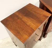 Antique pair of Empire-style walnut chest-of-drawers, 19th century