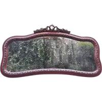 Antique horizontal mirror from the 19th century with a cornice
