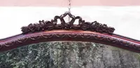 Antique horizontal mirror from the 19th century with a cornice