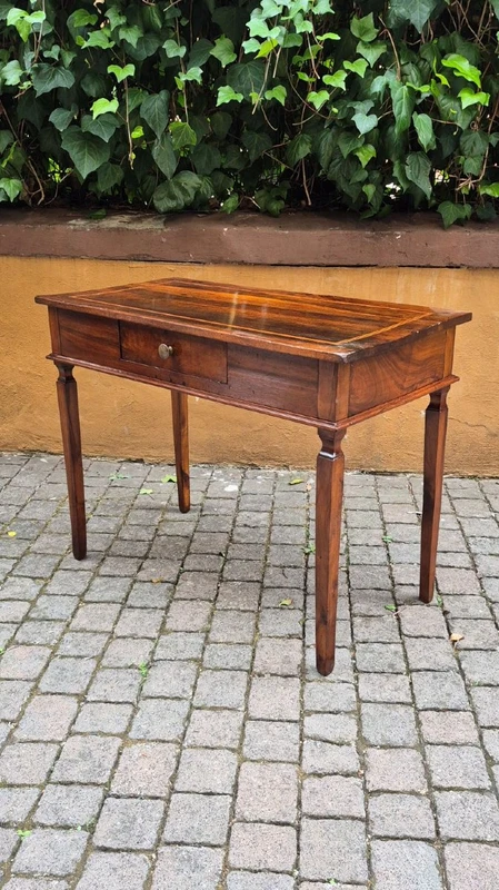 Antique Modena-style Louis XVI writing desk with inlaid trim