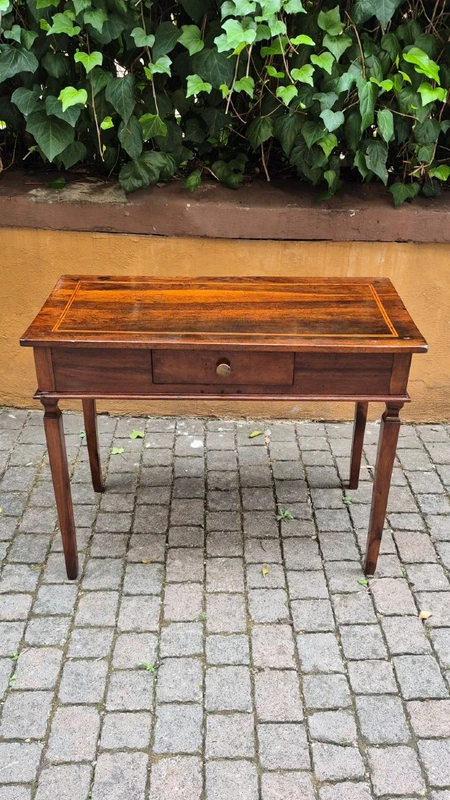 Antique Modena-style Louis XVI writing desk with inlaid trim