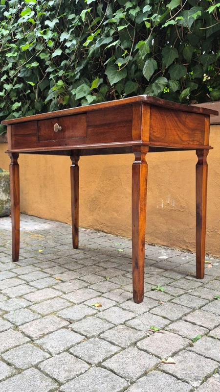 Antique Modena-style Louis XVI writing desk with inlaid trim
