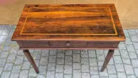 Antique Modena-style Louis XVI writing desk with inlaid trim