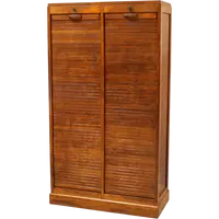Antique oak filing cabinet with sliding doors