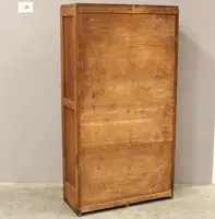 Antique oak filing cabinet with sliding doors