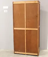 Ancien classeur à volet coulissant pour archives, en chêne