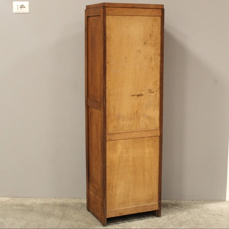 Antique oak filing cabinet with sliding doors