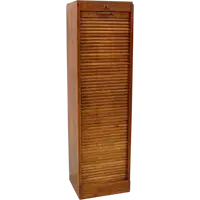Antique oak filing cabinet with sliding doors