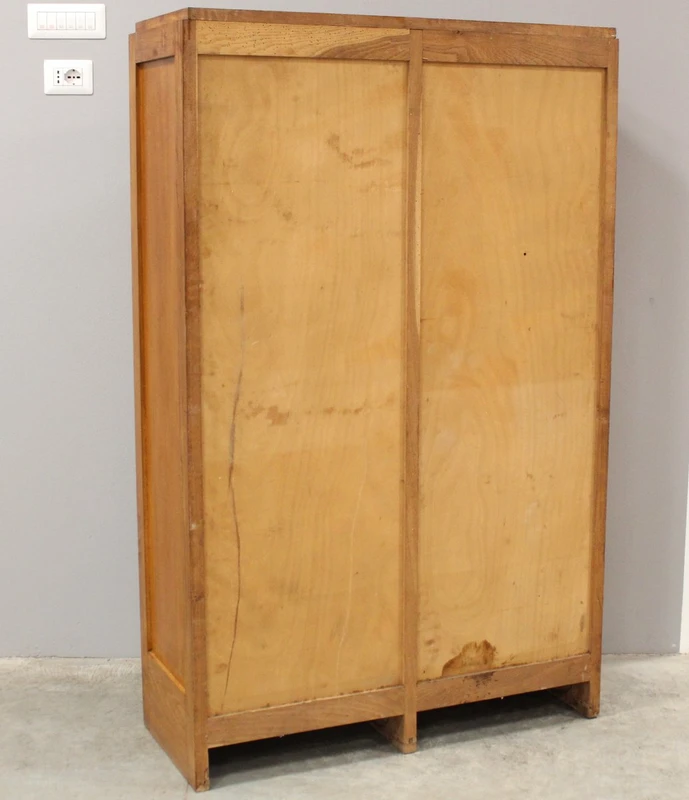 Antico classificatore serranda archivio schedario in rovere