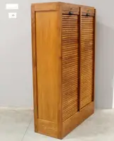 Antico classificatore serranda archivio schedario in rovere