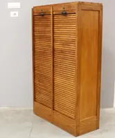 Antico classificatore serranda archivio schedario in rovere