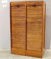 Antico classificatore serranda archivio schedario in rovere
