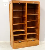 Antico classificatore serranda archivio schedario in rovere