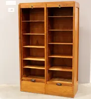Antico classificatore serranda archivio schedario in rovere