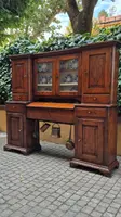 Credenza madia antica 2 corpi con piattaia dell'800 a ponte