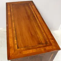 Antique Louis XVI-style chest of drawers in inlaid walnut, 18th century