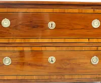 Antique Louis XVI-style chest of drawers in inlaid walnut, 18th century