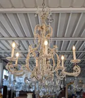 Lampadario a sei luci in cristallo – fine XIX secolo