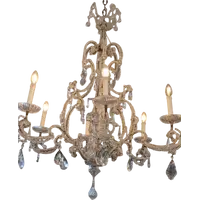 Lampadario a sei luci in cristallo – fine XIX secolo
