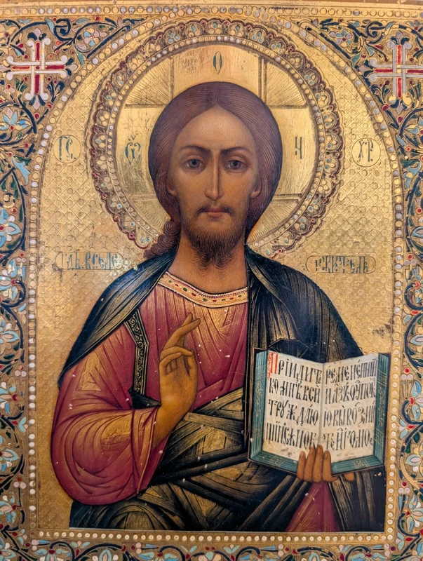 Russian icon of Christ Pantocrator – late 19th century